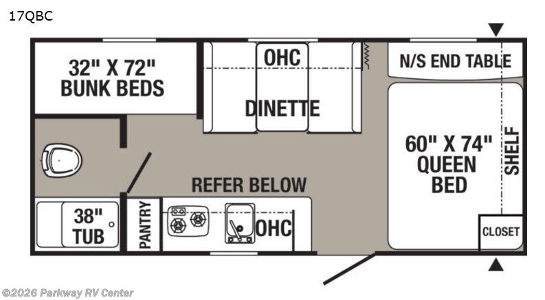 2018 Palomino Puma XLE Lite 17QBC - Used Travel Trailer For Sale by Parkway RV Center in Ringgold, Georgia