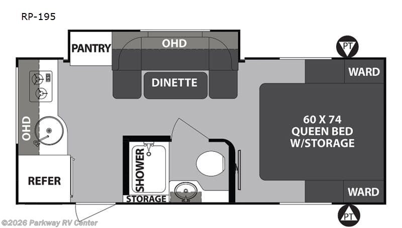 2020 Forest River R Pod RP-195 - Used Travel Trailer For Sale by Parkway RV Center in Ringgold, Georgia features Slideout