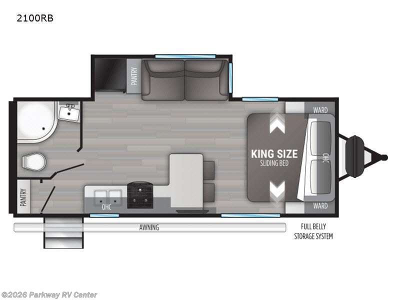 2021 Cruiser RV MPG 2100RB - Used Travel Trailer For Sale by Parkway RV Center in Ringgold, Georgia features Slideout