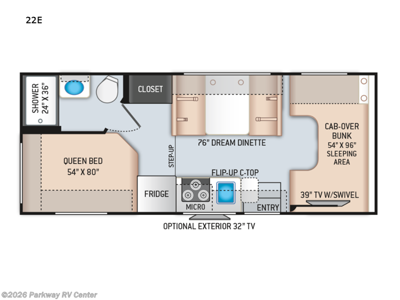 2022 Thor Motor Coach Chateau 22E - Used Class C For Sale by Parkway RV Center in Ringgold, Georgia