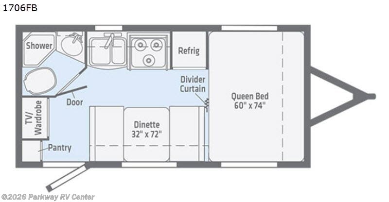 2018 Winnebago Micro Minnie 1706FB - Used Travel Trailer For Sale by Parkway RV Center in Ringgold, Georgia