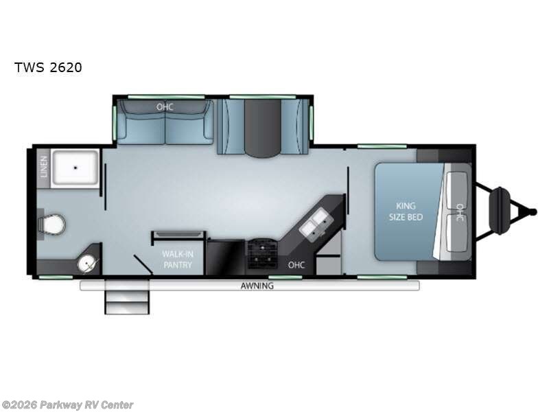 2021 Cruiser RV Twilight Signature TWS 2620 - Used Travel Trailer For Sale by Parkway RV Center in Ringgold, Georgia features Slideout