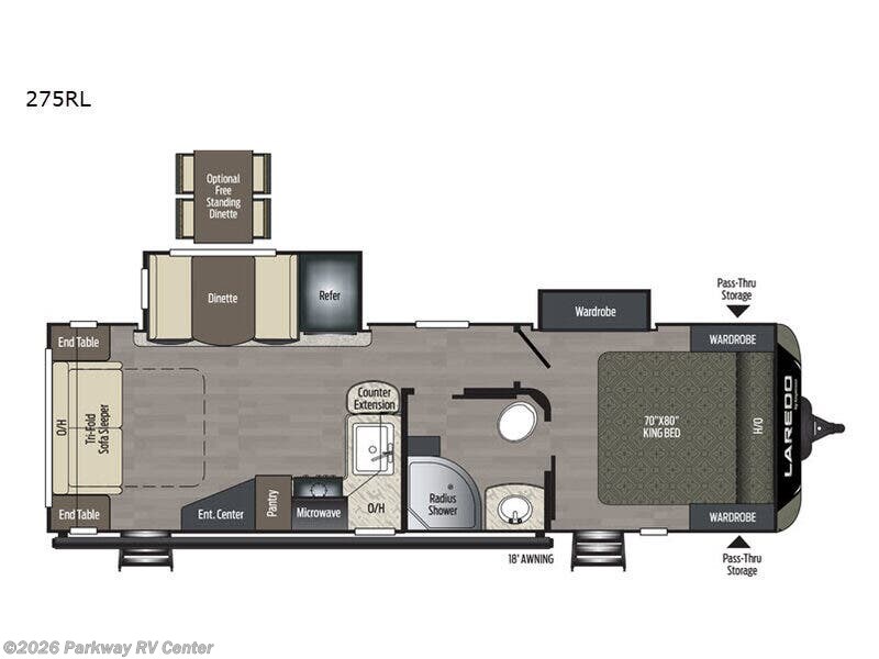 2020 Keystone Laredo 275RL - Used Travel Trailer For Sale by Parkway RV Center in Ringgold, Georgia features Slideout
