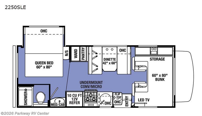 2020 Forest River Sunseeker LE 2250SLE Chevy - Used Class C For Sale by Parkway RV Center in Ringgold, Georgia features Slideout