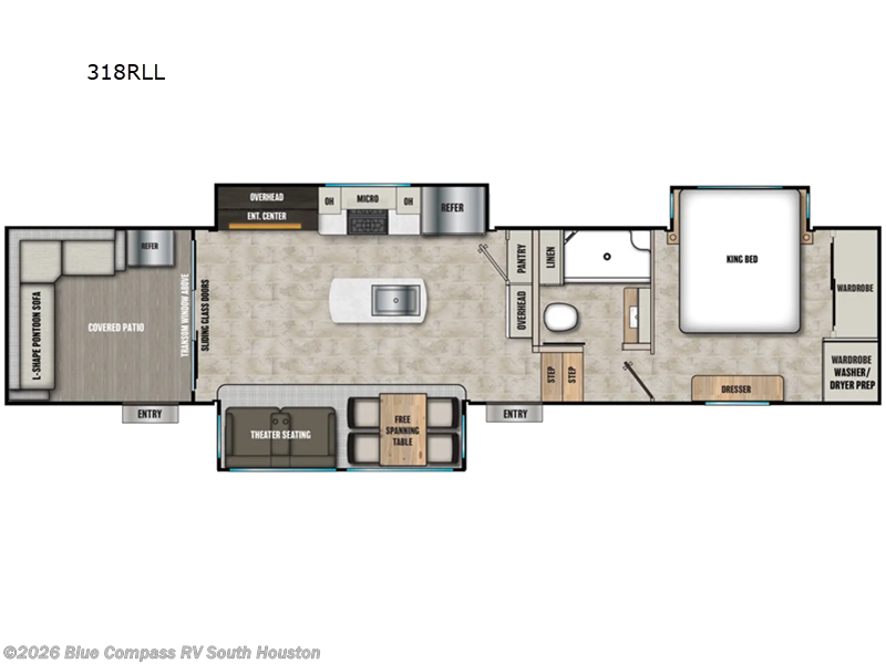2025 Coachmen Brookstone 318RLL - New Fifth Wheel For Sale by Blue Compass RV South Houston in Alvin, Texas features Slideout