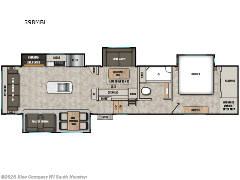 2026 Coachmen Brookstone 398MBL - New Fifth Wheel For Sale by Blue Compass RV South Houston in Alvin, Texas features Slideout
