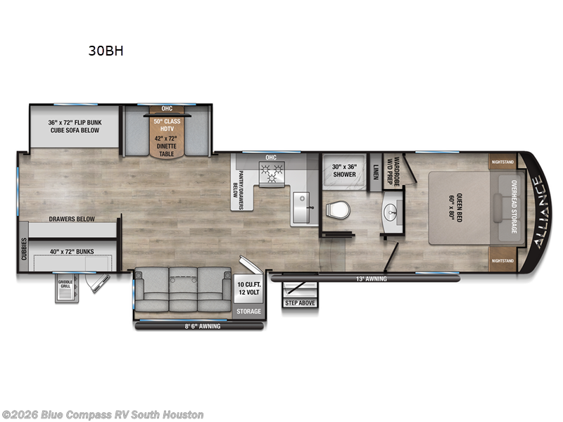 2026 Alliance RV Avenue All-Access 30BH - New Fifth Wheel For Sale by Blue Compass RV South Houston in Alvin, Texas features Slideout
