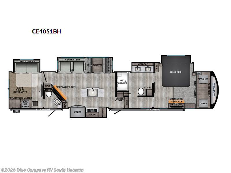 2023 CrossRoads Cameo 4051BH - Used Fifth Wheel For Sale by Blue Compass RV South Houston in Alvin, Texas features Slideout