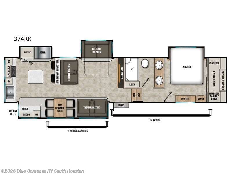 2026 Coachmen Brookstone 374RK - New Fifth Wheel For Sale by Blue Compass RV South Houston in Alvin, Texas features Slideout