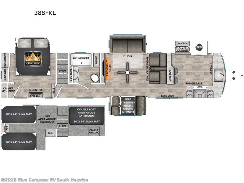 2026 CrossRoads Hampton 388FKL - New Destination Trailer For Sale by Blue Compass RV South Houston in Alvin, Texas features Slideout