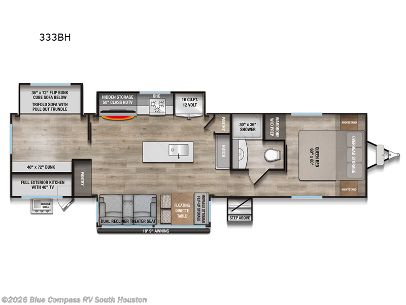 2026 Alliance RV Avenue 333BH - New Travel Trailer For Sale by Blue Compass RV South Houston in Alvin, Texas features Slideout