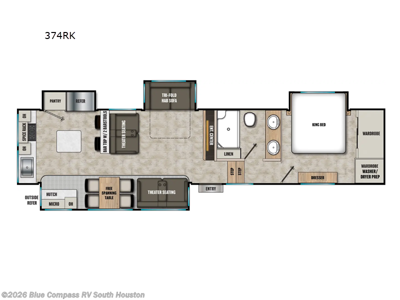 2026 Coachmen Brookstone 374RK - New Fifth Wheel For Sale by Blue Compass RV South Houston in Alvin, Texas features Slideout