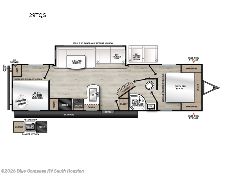 2026 Forest River Aurora 29TQS - New Travel Trailer For Sale by Blue Compass RV South Houston in Alvin, Texas features Slideout