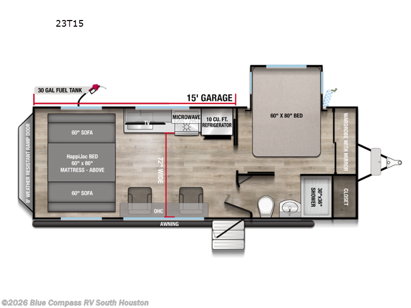 2027 Alliance RV Valor All-Access 23T15 - New Toy Hauler For Sale by Blue Compass RV South Houston in Alvin, Texas features Slideout