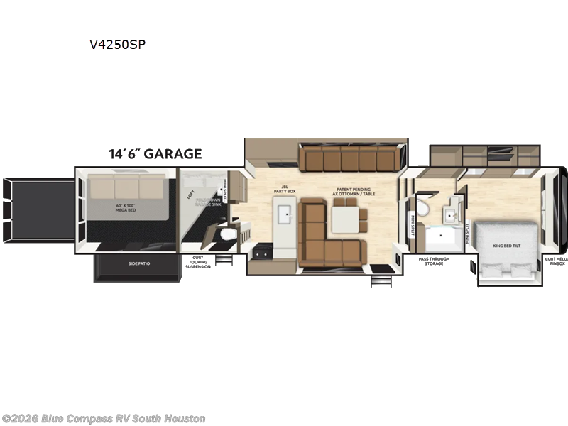 2027 Miscellaneous Axiom RV Vendetta V4250SP - New Toy Hauler For Sale by Blue Compass RV South Houston in Alvin, Texas features Slideout