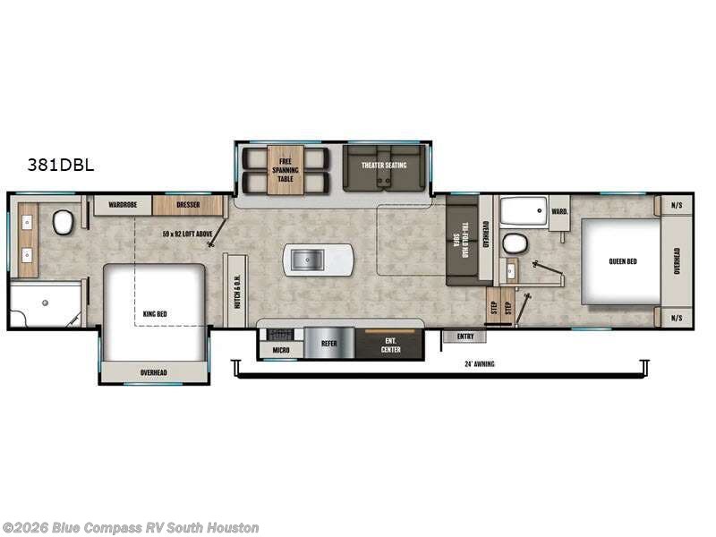2027 Coachmen Chaparral 381DBL - New Fifth Wheel For Sale by Blue Compass RV South Houston in Alvin, Texas features Slideout