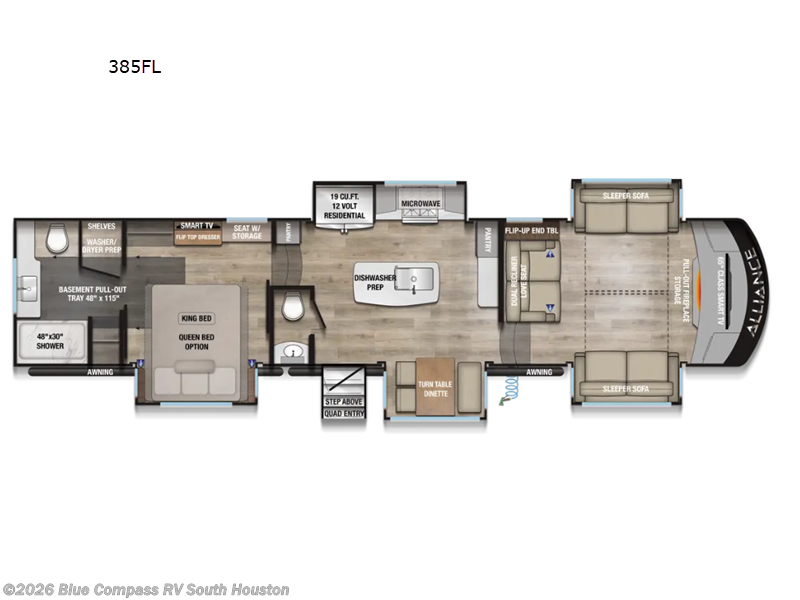 2027 Alliance RV Paradigm 385FL - New Fifth Wheel For Sale by Blue Compass RV South Houston in Alvin, Texas features Slideout