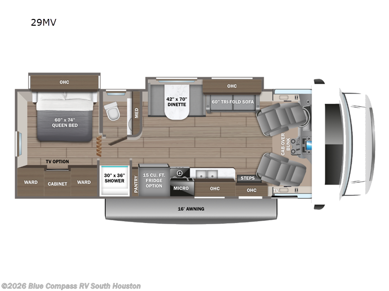 2027 Jayco Greyhawk 29MV - New Class C For Sale by Blue Compass RV South Houston in Alvin, Texas features Slideout