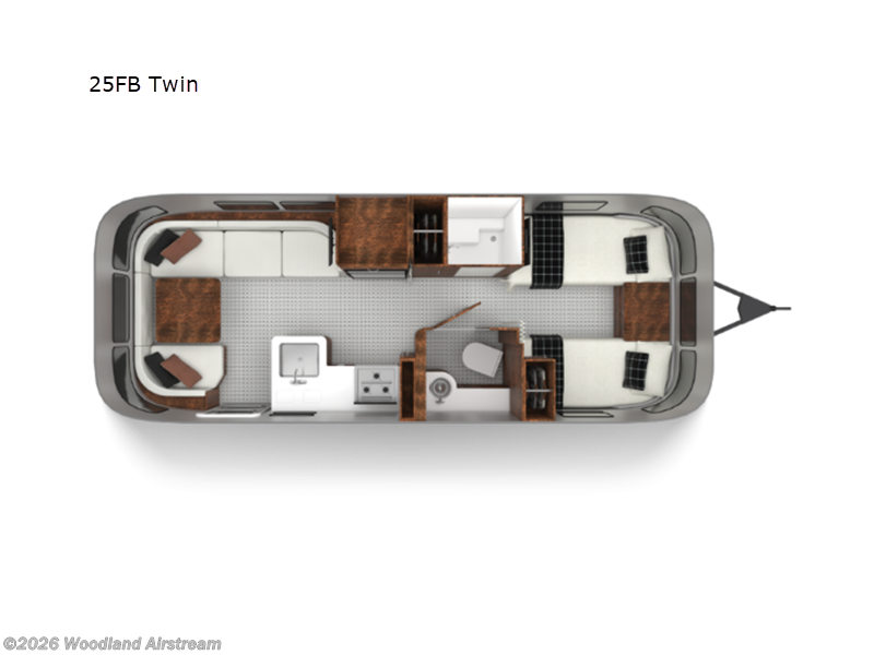 2026 Airstream Globetrotter 25FB Twin - New Travel Trailer For Sale by Woodland Airstream in Grand Rapids, Michigan