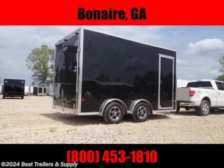Macon GA 31216
478-788-9039
866-403-9798

7.5 x 14 TAV aluminum black enclosed trailer

all aluminum frame lightweight only 1900#

7.5 x 14 inside size
7&#39; interior height
3500# brake axles
torsion suspension
14&quot; wheels w radial tires aluminum mags
aluminum flooring
dring track in floor
3/8 woos wallds
1 piece aluminum rood
aluminum rear ramp door with spring assist
screwless .030 exteiror metal black
roof vents
2 5/16 coupler
a fram jack
v-nose ( add about 30&quot; )
slant V nose
ATP stone guard on front
dome light inside
all LED lights inside and out
side door w RV latch

limited lifetme warranty

delivery available for $1.75 loaded mile
other option available on request
478-788-9039
866-403-9798
joey or kurt