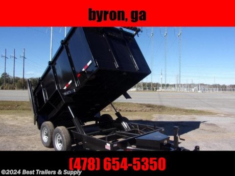 Best Trailers &amp; Supply

Byron GA

800-453-1810

6X12 48&quot; Tall side dump WITH TARP

Down to Earth is proud to offer quality dump trailers for sale at the lowest possible price.Our dump trailers are built for performance. We can even make a custom dump trailers to fit your specific needs and your budget.Our premium features Low Profile Dump Trailers are offered in 7,000, 10,000, 12,000, and 14,000 lb. GVWR&#39;s. The standard sides are 24 tall with two-way tailgates that open for unobstructed dumping or can be set in spreader mode for spreading gravel. An adjustable coupler is included as standard on mos models. The 7,000 and 10,000 GVWR models have a 6 main frame. The 12,000 and 14,000 GVWR models are built with a rugged 8 channel main frame. Cylinder sizes are matched to the model capacity.

Dump Trailers Spec Sheet - Standard Features

(2) 5200# E-Z Lube Axles
Brakes on both axles
Powder Coated tongue box for
battery and hydraulics
Double Cylinder

48&quot; Sides
10K Jack
2 5/16&quot; Adj. Coupler
6X12 body
Dump Gate

Stake pockets
15&quot; Radials tires and wheels
LED lighting
DOT tape

*Tarp kit included*

Options other sizes

6X12 dump body
7X14 dump body
Twin cylinders on 6X12
Scissor lift on 6X12
Scissor lift on 7X14
5200# Axles w/matching tires and wheels
6000# Axles w/matching tires and wheels
7000# Axles w/matching tires and wheels
7K drop leg jack
10K drop leg jack
Ramps
Low Profile
Deck over

800-453-1810

Any questions, concerns, or Info on this trailer, please call our sales team

delv is $2 per loaded mile

Please call to check stock

800-453-1810
