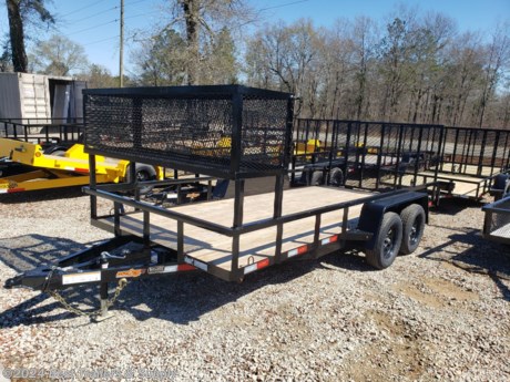 &lt;p&gt;800-543-1810&lt;/p&gt;
&lt;p&gt;82x16 tandem axle with brakes trailer&lt;/p&gt;
&lt;p&gt;Landscaping basket and weedeater rack&lt;/p&gt;
Down
to Earth is proud to offer quality utility and equipment trailers with
rear gate for sale at the lowest possible price. Great for Atv and utv
and motorcycles. Our premium Trailers are offered in 3,500, 7,000,
10,000, 12,000, and 14,000 lb. GVWR&#39;s. A 2&quot; couple on single axles. We
can even make a custom trailers to fit your specific needs and your
budget.

2&quot; tube rails

15&quot; White spoke tires and rims

2/ 3500# E-Z Lube Axles w Brakes

Fold Up Jack

48 Tubular Gate with Uprights on 12&quot; Centers

Spring Loaded Gate Latch

Treated 2x8 Lumber or Mesh Floor

3-Piece Tongue

Smooth Fenders with Backs

Marker Lights/Clearance Lights over 80&quot;

Wiring Enclosed with Loom

14&quot; Rails

NATM Compliant

Options

Special Colors

Side Gate

Spare tire bracket

800-453-1810

Any questions, concerns, or Info on this trailer, please call our sales team

delv is $1.50 per loaded mile

Please call to check stock

800-453-1810
