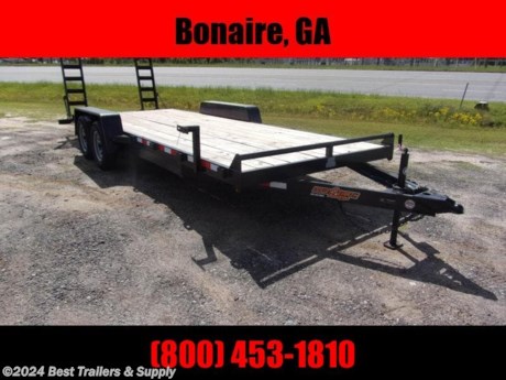 Best Trailers &amp; Supply

Byron GA

800-453-1810

82x20 ft equipment trailer

(2) 3500lb E-Z Lube axles (7000 lbs GVWR)
Electric Brakes on both Axles
2 5/16aA Coupler (10,000 lbs)
A-frame 2000lbs Jack
Brakeway Kit

Tandem Tread plate Fenders
5a Channel Ramps
3 Light bar &amp; side marker lights
Clearance lights
LED lights
Wood Deck 2x8 Treated Pine

Headache bar
Stake Pockets
DOT Tape
Sealed Wiring Harness
NATM Compliant

Options

Removable Fenders
Steel Treadplate Deck
Colors
Spare tire mount
Spare tire
5200# Axles w/tires to match
6000# Axles w/tires to match
7000# Axles w/tires to match
7K drop leg jack
Length 14a-38a
2a Treadplate dove tail on Wooden deck
Pintle Coupler
Gooseneck
Triple Axles (5.2K, 6K, 7K)

800-453-1810

Any questions, concerns, or Info on this trailer, please call our sales team

delv is $2 per loaded mile

Please call to check stock

800-453-1810