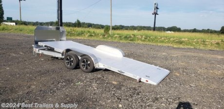 &lt;p&gt;Best trailers and supply

478-788-9039
866-403-9798
only 1500# curb weight
aluminum 82 x 18 tilt carhauler trailer&lt;/p&gt;
-----25th aneversary package ------
tall air dam
tool box
loading lights
custom aluminum wheels

* Bed locks for travel and also wheel tilted back
* about 9 Degrees of tilt
*

2. 3500# Rubber torsion axles - Easy lube hubs

* Electric brakes, breakaway kit
* ST205/75R14 radial tires
* aluminum wheels,
* Removable aluminum fenders
* Extruded aluminum floor
* Front retaining rail headache bar
* A-Framed aluminum tongue, 48&quot; long with 2-5/16&quot; coupler
*

8. stake pockets on sides

*

4. swivel tie downs

*

2. Fold-down rear stabilizer jacks

* Double-wheel swivel tongue jack, 1200# capacity
* DOT Lighting package, safety chains
* Overall width = 101-1/2&quot;
* Distance between fenders = 82&quot;

Ask about upgrades
upgrades include
tire rack
spare and mount
winch mount

best trailers and supply
macon GA
kurt or joey
478-788-9039