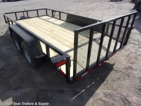 Best Trailers &amp; Supply

Byron GA

800-453-1810

82x16 tandem axle with brakes trailer

Down to Earth is proud to offer quality utility and equipment trailers with rear gate for sale at the lowest possible price. Great for Atv and utv and motorcycles. Our premium Trailers are offered in 3,500, 7,000, 10,000, 12,000, and 14,000 lb. GVWR&#39;s. A 2&quot; couple on single axles. We can even make a custom trailers to fit your specific needs and your budget.

2&quot; tube rails
15&quot; White spoke tires and rims
2/ 3500# E-Z Lube Axles w Brakes
Fold Up Jack
48 Tubular Gate with Uprights on 12&quot; Centers

Spring Loaded Gate Latch
Treated 2x8 Lumber or Mesh Floor
3-Piece Tongue
Smooth Fenders with Backs

Marker Lights/Clearance Lights over 80&quot;
Wiring Enclosed with Loom
14&quot; Rails
NATM Compliant

Options

Special Colors
Side Gate
Spare tire bracket

800-453-1810

Any questions, concerns, or Info on this trailer, please call our sales team

delv is $2 per loaded mile

Please call to check stock

800-453-1810