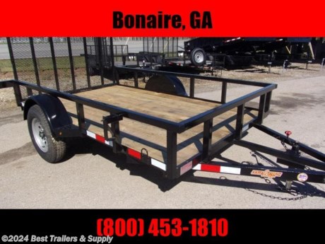 **Best Trailers &amp; Supply**

**Byron GA**

**800-453-1810**

60&quot;x10&quot; trailer

Down to Earth is proud to offer quality utility trailers with rear gate for sale at the lowest possible price. Great for Atv and utv and motorcycles. Our premium Trailers are offered in 3,500, 7,000, 10,000, 12,000, and 14,000 lb. GVWR&#39;s. A 2&quot; couple on single axles. We can even make a custom trailers to fit your specific needs and your budget.

60 wide 10ft long 2&quot; tube rails
15&quot; White spoke tires and rims
3500# E-Z Lube Axles
Fold Up Jack
48 Tubular Gate with Uprights on 12&quot; Centers

Spring Loaded Gate Latch
Treated 2x8 Lumber or Mesh Floor
3-Piece Tongue
Smooth Fenders with Backs

Marker Lights/Clearance Lights over 80&quot;
Wiring Enclosed with Loom
14&quot; Rails
NATM Compliant

Options

Special Colors
Side Gate
Spare tire bracket

**800-453-1810**

Any questions, concerns, or Info on this trailer, please call our sales team

delv is $2 per loaded mile

Please call to check stock

**Best Trailers &amp; Supply**

**Byron GA**

**800-453-1810**