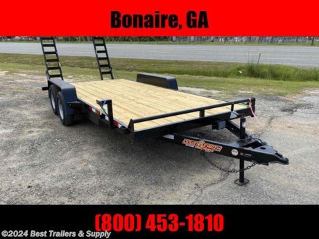 **Best Trailers &amp; Supply**

**Byron GA**

**800-453-1810**

82x18 equipment trailer

(2) 5200lb E-Z Lube axles (10000 lbs GVWR)
Electric Brakes on both Axles
2 5/16&#39;&#39; Coupler (10,000 lbs)
A-frame 2000lbs Jack
Brakeway Kit

Tandem Tread plate Fenders
5&quot; Channel Ramps
3 Light bar &amp; side marker lights
Clearance lights
LED lights
Wood Deck 2x8 Treated Pine

Headache bar
Stake Pockets
DOT Tape
Sealed Wiring Harness
NATM Compliant

Options

Removable Fenders
Steel Treadplate Deck
Colors
Spare tire mount
Spare tire
5200# Axles w/tires to match
6000# Axles w/tires to match
7000# Axles w/tires to match
7K drop leg jack
Length 14&#39;-38&#39;
2&#39; Treadplate dove tail on Wooden deck
Pintle Coupler
Gooseneck
Triple Axles (5.2K, 6K, 7K)

**800-453-1810**

Any questions, concerns, or Info on this trailer, please call our sales team

delv is $2 per loaded mile

Please call to check stock

**Best Trailers &amp; Supply**

**Byron GA**

**800-453-1810**