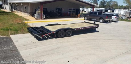 ### **Best Trailers &amp; Supply**

### **Byron GA**

### **800-453-1810**

STWB-24 tilt deck equipment trailer drive over fenders with mega ramp

**Standard Features:**

Tubular Steel Main Frame

**17,600 GVWR**

8,000# Hybrid Spring Axle

Self-Adjusting Electric Brakes

17.5&quot; H Range 16 Ply Tires

27.5&quot; Bed Height

102&quot; Bed Width

Treated Pine Decking

Rub Rail &amp; Stake Pockets

4&#39; Beavertail

14.5 Degree Beavertail

2-Full Width Flip Over Wedge Ramps

No Exposed Wiring

Cold Weather 7 Way Plug

LED Lights

12K Bolt-On Spring Return Jack

2-5/16&quot; Adjustable Coupler

PPG Polyurethane Primer &amp; Paint

5 Year Frame Warranty

## **Best Trailers &amp; Supply**

##

## **Byron GA**

##

## **800-453-1810**