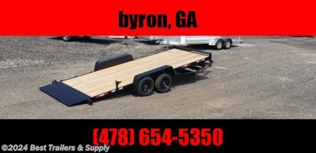 **Best Trailers &amp; Supply**

**Byron GA**

**800-453-1810**

FREE WHITE WHEEL SPARE TIRE WHEN YOU PAY CASH at pick up

## 7 x 20 bed size wood deck gravity tilt

3500# axles with brakes on both axles
tool box with pump
power up and down
spare tire mount
steel deck
d-rings in floor
LED lights
stack pockets
removable driver side fender

**800-453-1810**

Any questions, concerns, or Info on this trailer, please call our sales team

delv is $2 per loaded mile

Please call to check stock

**Best Trailers &amp; Supply**

**Byron GA**

**800-453-1810**