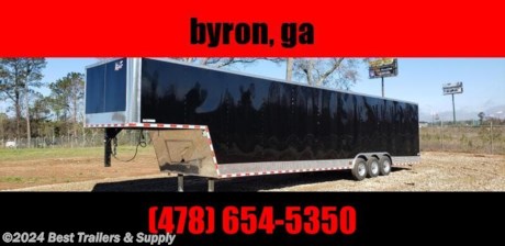 best trailers and supply and mobile space
ecgn8544-100420

44 ft enclosed gooseneck enclosed trailer
triple 7k torsion axles
21,000 GVWR
LED lights
.080 polycore black sides
12 in extea height ( 8 ft)
93&quot; interior with luan ceilng

3/4 ply wood floors
3/8 plywood walls
16 inch on center
luan ceiling
2 roof vents
cabinets inside
44 overall ( 8 ft riser 36 ft flat )
dual jacks
semi screwless exterior

delivery available for $2/mile
866-403-9798