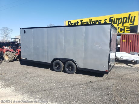 **Best Trailers &amp; Supply**

**Byron GA**

**800-453-1810**

FREE WHITE WHEEL SPARE TIRE WHEN YOU PAY CASH at pick up

Semi Screw-less Exterior
4 5k Floor Flush Mounted D-Rings
**extra wide ramp door**

blackout trim pkg

Standard Features

16&quot; O.C. Cross Members
Screwed Exterior
ST205 15&quot; Steel Belted Tires
Electric Brakes &amp; E-Z Lube Hubs
24&quot; O.C. Roof Members
Interior Height 78&quot;
1-pc. Aluminum Roof
7-Way &amp; Electric Breakaway
16&quot; O.C. Side Walls
3/4&quot; Wood Floors
1-12 Volt LED Dome
Trimmed Ramp &amp; 16&quot; Flap
2-5/16&quot; Coupler
3/8&quot; Wood Walls
Non-Powered Roof Vent
Alum. Teardrop Flairs
2-K Jack &amp; Sand Foot
6&quot; Steel I-Beam Main
24&quot; ATP Stone Guard &amp; J-Rail
LED Light Package
36&quot; Side Door w/ Safety Chains
2&quot; V-Nose
Step-well W/ ATP
Deluxe Tag Bracket
3500# Leaf Spring Drop Axle

**800-453-1810**

Any questions, concerns, or Info on this trailer, please call our sales team

delv is $2 per loaded mile

Please call to check stock

**800-453-1810**