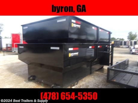 best trailers and supply

478-654-5350

in byron GA

multiple unit discounts available

14 yard and 12 yard

**14 yard roll off dumpster ( 1 can only )**

92? box width top

72 box width bottom

14? 4? box length

62? box side walls

10 gauge steel floor and walls

3? in-frame rollers