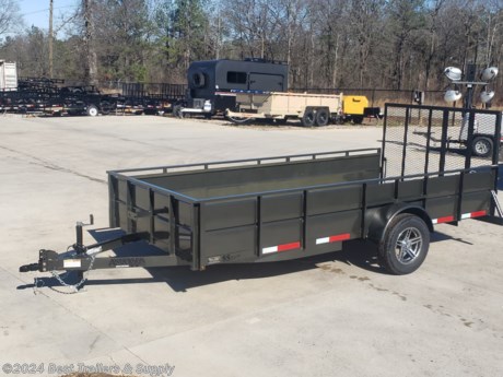 Best Trailers &amp; Supply
1347 Vietnam Veterans Memorial PKWY
Byron, GA 31008

800-453-1810

76x14 trailer w tube rails

24 inch solid sides

gas shocks on gate for gate assist

hidden wiring

76 wide 14ft long 2&quot; tube rails
15&quot; Grey spoke tires and rims
3500# E-Z Lube Axle
Fold Up Jack
48&quot; Gate

Gate Latch
Treated 2x8 Lumber or Mesh Floor
Smooth Fenders with Backs

Marker Lights/Clearance Lights over 80&quot;
Wiring Enclosed with Loom
NATM Compliant

Options

Special Colors

800-453-1810

Any questions, concerns, or Info on this trailer, please call our sales team

delv is $2 per loaded mile

Please call to check stock

800-453-1810