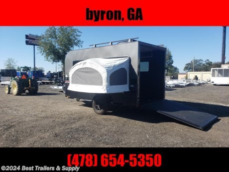 Not only is this Flyer toy hauler built to go where most traditional RVs cannot, but it is also built with a standard rear ramp or optional double rear doors, and six tie-down rings so that it can also serve as the perfect cargo transport too! The interior is spacious with its 46&quot; x 81&quot; tip-out bed, and if you add the second optional tip-out bed, you&#39;ll have an amazing amount of space on the inside. This expandable toy hauler is very functional, but you can make it even more enticing by adding optional Adventure Package that comes with an A/C, off-road tires, a roof rack, plus a slide out kitchen! This will allow you to cook wherever you choose to camp. The dry weight for this unit ranges from 1,580-2,110 LBS, and the tongue weight ranges from 250-485 LBS. The net carrying capacity also ranges from 880-1,410 LBS.

The inTech RV Flyer travel trailers and toy hauler expandable are ready for adventure whenever you are! With the all-aluminum, all-tube cage frame, the Flyer has been built with lightweight and long-lasting materials so that you can enjoy your unit for many, many years. The Flyer has a rugged design so that you can confidently explore new territory and go where traditional RVs cannot. The Flyer has a 2&quot; rear receiver rated for 175 pounds which allows you to bring along your bikes, and the front tongue box is the perfect solution for your storage needs because it is easily accessible and out of the interior. The Flyer also comes with a Bluetooth stereo that has two speakers so that you can always have your best music playing, and the list of optional features is going to entice you to make your Flyer even more exceptional. The optional roof rack will allow you to bring along kayaks, and the optional A/C with heat is definitely going to be tempting to add.