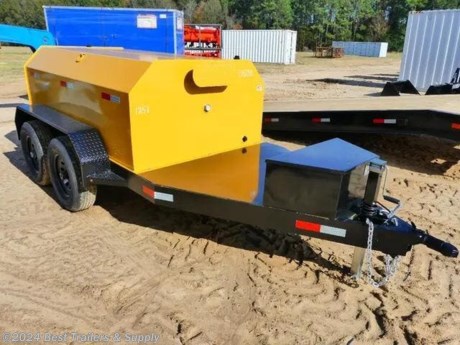 used but never used 

750 gallon fuel trailer
5k axles
tandem axle
brakes on one axle
fuel pump
225/75R15 tires

best trailers and supply
478-654-5350