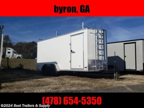## **best trailers**

## Byron GA

## 478-654-5350

7 x 14 all steel trailers
barn door rear 

#### CELLTECH PROVIDES A 10-YEAR WARRANTY ON ALLFLOORS-WALLS-ROOF-RAMPS

## &quot;A LIFETIME TRAILER&quot;

### STIFF

### STRONG

### DURABLE

### AERODYNAMIC

### LIGHT WEIGHT

## SPECIFICATIONS &amp; STANDARD EQUIPMENT

* REAR RAMP DOOR
* 5200 axles with brakes
* vertical E traqc up walls
* 18&quot; WEDGE FRONT NOSE
* LED EXTERIOR LIGHTS
* LED DOT APPROVED
* LIGHTING
* LEAF-SPRING AXLES
* SILVER MOD. WHEELS
* RADIAL TIRES
* ALUMINUM TOP RAILS
* 1-12V DOME LIGHT
* 4 INTERIOR STRIP LIGHTS
* EXPOSED STEEL PAINTED
* EPOXY BLACK
* WELDED SAFETY CHAINS
* ATP RADIUS FENDERS
* HAMMER-BLOW
* COUPLER
* 4 SINGLE STRIP LED
* LIGHTS

**REVOLUTIONARY CELLTECH**
**ALL STEEL**
**WALLS- ROOF- FLOOR- RAMP**
478-654-5350

**CellTech Metals** revolutionary technology is developed with bi-directional metalcore, bonded and positioned between two metal sheets with an airflow structure eliminating encapsulated moisture- helping to prevent any possible corrosion.
CellTech panels have passed all industry OEM requirements for stiffness, strength, corrosion, and durability with the industry&#39;s largest trailer and truck body manufacturers in America.
CellTech is 100% recyclable and made in the USA.