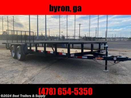 **Best Trailers &amp; Supply**

**Byron GA**

**800-453-1810**

82x20 tandem axle with brakes trailer

Down
to Earth is proud to offer quality utility and equipment trailers with
rear gate for sale at the lowest possible price. Great for Atv and utv
and motorcycles. Our premium Trailers are offered in 3,500, 7,000,
10,000, 12,000, and 14,000 lb. GVWR&#39;s. A 2&quot; couple on single axles. We
can even make a custom trailers to fit your specific needs and your
budget.

2&quot; tube rails
15&quot; White spoke tires and rims
2/ 3500# E-Z Lube Axles w Brakes
Fold Up Jack
48 Tubular Gate with Uprights on 12&quot; Centers

Spring Loaded Gate Latch
Treated 2x8 Lumber or Mesh Floor
3-Piece Tongue
Smooth Fenders with Backs

Marker Lights/Clearance Lights over 80&quot;
Wiring Enclosed with Loom
14&quot; Rails
NATM Compliant

Options

Special Colors
Side Gate
Spare tire bracket

**800-453-1810**

Any questions, concerns, or Info on this trailer, please call our sales team

delv is $2 per loaded mile

Please call to check stock

**800-453-1810**
