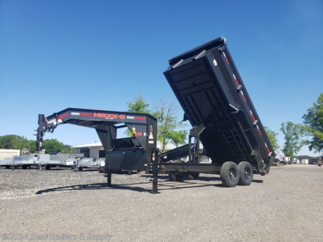 Best Trailers

478-654-5350

MAXX-D 7 x 16 gooseneck dump trailer

7 GA FLOOR

flared sides

&lt;strong&gt;G11: 15,600 LB GVWR&lt;/strong&gt;

&lt;strong&gt;C17: 2 5/16&quot; 30K ROUND GN COUPLER&lt;/strong&gt;

J05: 2-10K DROP-LEG JACKS ON GN

N21: STANDARD HEIGHT I-BEAM NECK

F112: 8&quot; X 15LB I-BEAM FRAME WITH 6X20 HOIST

X07: 3&quot; CHANNEL ON 12&quot; CENTERS

&lt;strong&gt;R65: 3&#39; \FLARE/ SIDES ON DUMP TRAILER&lt;/strong&gt;

D05: NO DOVETAIL/7&#39; SLIDE-IN RAMPS

A24: 2-7K ELECTRIC BRAKE AXLES

S02: SLIPPER SPRING SUSPENSION

T71: ST235/85R16 G RADIAL TIRES on 2-7K

P06: DOUBLE BROKE DIAMOND PLATE FENDERS

&lt;strong&gt;E13: 3/16&quot; FLOOR ONLY/10 GAUGE SIDES&lt;/strong&gt;

L03: FLUSHMOUNT LED&#39;S/STANDARD WIRING

&lt;strong&gt;O02: MAXXD GRAY METALLIC&lt;/strong&gt;

Y05: PULL BACK TARP SYSTEM

&lt;strong&gt;Y58: RECEIVER HITCH IN REAR&lt;/strong&gt;