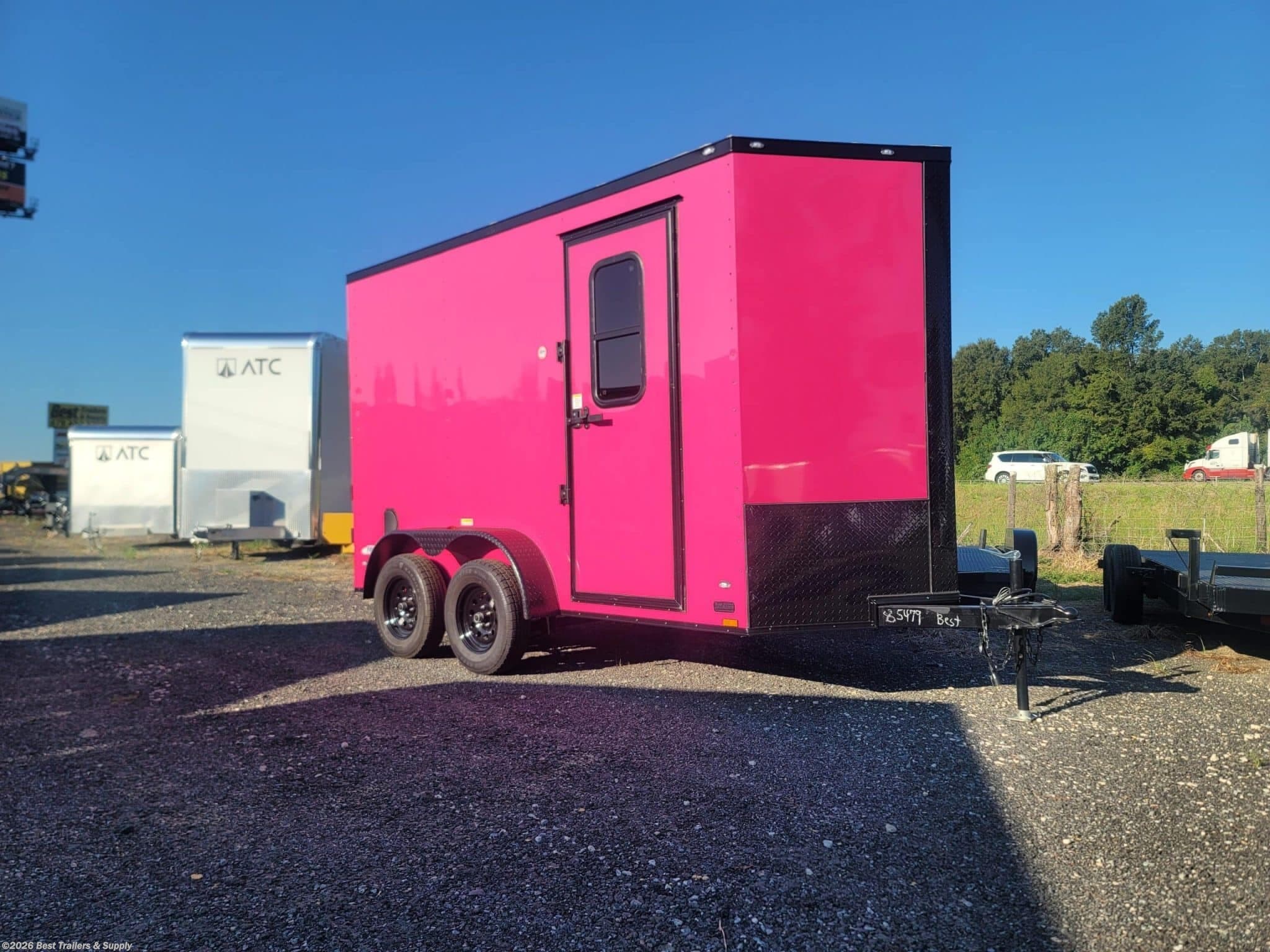 Cargo Trailer for sale | New Freedom Trailers 6x12 hot pink w blackout ...