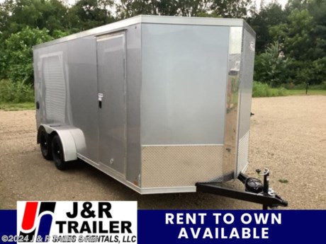 &lt;p&gt;stock # 014830&lt;/p&gt;
&lt;p&gt;This trailer is for sale at J&amp;amp;R Trailer Sales in Orrville Ohio . We offer Rent To Own Financing and also offer traditional financing.&lt;/p&gt;
&lt;p&gt;&lt;strong&gt;2024 Cross 7x16 trailer with Barn doors&lt;/strong&gt;&lt;/p&gt;
&lt;p&gt;7 Pin Electrical Plug&lt;/p&gt;
&lt;p&gt;Electric Brakes with Breakaway kit&lt;/p&gt;
&lt;p&gt;&lt;strong&gt;1 Piece Seamless Aluminum Roof&lt;/strong&gt;&lt;/p&gt;
&lt;p&gt;Exterior White Out L.E.D. Lighting&lt;/p&gt;
&lt;p&gt;Limited 3 Year Warranty&lt;/p&gt;
&lt;p&gt;Arrow Wedge&lt;/p&gt;
&lt;p&gt;&lt;strong&gt;6&quot; Additional Height - 78&quot; Total Interior Height&lt;/strong&gt;&lt;/p&gt;
&lt;p&gt;2&quot; X 4&quot; Welded Tubular Steel Main Frame&lt;/p&gt;
&lt;p&gt;&lt;strong&gt;Upgraded To 16&quot; OC Floor, Walls and Ceiling&lt;/strong&gt;&lt;/p&gt;
&lt;p&gt;Safety Chains&lt;/p&gt;
&lt;p&gt;(2) 3500 LB Axles with Brakes on both axles&lt;/p&gt;
&lt;p&gt;ST205/75R15 LRD Radials&lt;/p&gt;
&lt;p&gt;2 5/16&quot; Coupler&lt;/p&gt;
&lt;p&gt;5K Topwind Jack&lt;/p&gt;
&lt;p&gt;&lt;strong&gt;Double Rear Doors&lt;/strong&gt;&lt;/p&gt;
&lt;p&gt;32&quot; RV Style Side Door&lt;/p&gt;
&lt;p&gt;3/8&quot; Water Resistant Walls&lt;/p&gt;
&lt;p&gt;3/4&quot; Water Resistant Floor&lt;/p&gt;
&lt;p&gt;&lt;strong&gt;Screwless .030 Exterior Sides&lt;/strong&gt;&lt;/p&gt;
&lt;p&gt;Fixed Side vents&lt;/p&gt;
&lt;p&gt;24&quot; ATP Gravel Guard&lt;/p&gt;
&lt;p&gt;Brushed Aluminum Fenders&lt;/p&gt;
&lt;p&gt;12 Volt Wall Switch&lt;/p&gt;
&lt;p&gt;(2) Interior LED Lights&lt;/p&gt;
&lt;p&gt;Please contact us to verify that this trailer is still available. All prices are subject to Tax, Title, Plates . All Trailers are discounted for Cash or Finance Price ! We charge a convenience fee on credit card purchases. J&amp;amp;R Trailer Sales &amp;amp; Rentals, LLC is located near Wooster Ohio, Apple Creek Ohio, Kidron OH, Dalton OH, Fredericksburg Ohio, Akron Ohio, New Philadelphia Ohio, Pittsburgh PA, &amp;nbsp;Pennsylvania State line. Come see us for the best deal on Dump Trailers, Equipment Trailers, Flatbed Trailers, Skidloader Trailers, Tiltbed Trailer, Bobcat Trailer, Farm Trailer, Trash Trailer, Cleanup Trailer, Hotshot Trailer, Gooseneck Trailer, Trailor, Load Trail Trailers for sale, Utility Trailer, ATV Trailer, UTV Trailer, Side X Side Trailer, SXS Trailer, Mower Trailer,Truck Flatbeds, Tank Trailers, Hydraulic Dovetail Trailers, MAX Ramp Trailer, Ramp Trailer, Deckover Trailer, Pintle Trailer, Construction Trailer, Contractor Trailer, Jeep Trailers, Buggy Hauler Trailers, Scissor Lift Trailers, Used Trailer, Car Hauler, Car Trailers, Lawncare Trailers, Landscape Trailers, Low Pro Trailers, Backhoe Trailers, Golf Cart Trailers, Side Load Trailers, Tall Sided Dump Trailer for sale, 3&#39; Tall Side Dump Trailer, 4&#39; tall side dump trailer, gooseneck dump trailer, fold down side dump trailers. We are also an Aluma Aluminum Trailer Dealer. We have Aluminum Trailers for sale in Ohio. We also offer trailer rental in Ohio.&amp;nbsp;&lt;/p&gt;
&lt;p&gt;&amp;nbsp;&lt;/p&gt;
&lt;p&gt;J&amp;amp;R Trailer Sales &amp;amp; Rentals, LLC &amp;nbsp;is not responsible for any Typos, Errors or misprints.&lt;/p&gt;