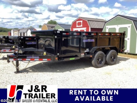 &lt;p&gt;stock # 305047&lt;/p&gt;
&lt;p&gt;This trailer is for sale at J&amp;amp;R Trailer Sales in Orrville Ohio . We offer Rent To Own Financing and also offer traditional financing.&lt;/p&gt;
&lt;p&gt;&lt;span style=&quot;font-weight: bold;&quot;&gt;LOAD TRAIL 83&quot;x14&#39; Dump Trailer 14,000 lbs GVW 36&quot; Sides&lt;/span&gt;&lt;/p&gt;
&lt;p&gt;83&quot; x 14&#39; Tandem Axle Dump Low-Pro Dump&lt;/p&gt;
&lt;ul class=&quot;m-t-sm&quot;&gt;
&lt;li&gt;8&quot; x 13 lb. I-Beam Frame&lt;/li&gt;
&lt;li&gt;2 - 7,000 Lb Dexter Spring Axles ( Electric FSA Brakes on both axles)&lt;/li&gt;
&lt;li&gt;ST235/80 R16 LRE 10 Ply.&amp;nbsp;&lt;/li&gt;
&lt;li&gt;Coupler 2-5/16&quot; Adjustable (6 HOLE)&lt;/li&gt;
&lt;li&gt;Diamond Plate Fenders (weld-on)&lt;/li&gt;
&lt;li&gt;16&quot; Cross-Members&lt;/li&gt;
&lt;li style=&quot;font-weight: bold;&quot;&gt;&lt;strong&gt;36&quot; Dump Sides w/36&quot; 2 Way Gate (10 Gauge Floor)&lt;/strong&gt;&lt;/li&gt;
&lt;li style=&quot;font-weight: bold;&quot;&gt;&lt;strong&gt;REAR Slide-IN Ramps 80&quot; x 16&quot;&lt;/strong&gt;&lt;/li&gt;
&lt;li&gt;Jack Spring Loaded Drop Leg 1-10K&lt;/li&gt;
&lt;li&gt;Lights LED (w/Cold Weather Harness)&lt;/li&gt;
&lt;li&gt;4 - D-Rings 3&quot; Weld On&lt;/li&gt;
&lt;li&gt;Front Tongue Mount &lt;strong&gt;(MAX-Box w/Divider)&lt;/strong&gt;&lt;/li&gt;
&lt;li&gt;Scissor Hoist w/Standard Pump&lt;/li&gt;
&lt;li&gt;Standard Battery Wall Charger (5 Amp)&lt;/li&gt;
&lt;li style=&quot;font-weight: bold;&quot;&gt;&lt;strong&gt;Tarp Kit Front Mount&lt;/strong&gt;&lt;/li&gt;
&lt;li style=&quot;font-weight: bold;&quot;&gt;&lt;strong&gt;Rear Support Stands (2&quot; x 2&quot; Tubing)&lt;/strong&gt;&lt;/li&gt;
&lt;li&gt;1 - MAX-STEP (30&quot;)&lt;/li&gt;
&lt;li&gt;Spare Tire Mount&lt;/li&gt;
&lt;li&gt;Black (w/Primer)&lt;/li&gt;
&lt;li&gt;Road Service Program&amp;nbsp;&lt;/li&gt;
&lt;li&gt;
&lt;p&gt;Please contact us to verify that this trailer is still available. All prices are subject to Tax, Title, Plates . All Trailers are discounted for Cash or Finance Price ! We charge a convenience fee on credit card purchases. J&amp;amp;R Trailer Sales &amp;amp; Rentals, LLC is located near Wooster Ohio, Apple Creek Ohio, Kidron OH, Dalton OH, Fredericksburg Ohio, Akron Ohio, New Philadelphia Ohio, Pittsburgh PA, &amp;nbsp;Pennsylvania State line. Come see us for the best deal on Dump Trailers, Equipment Trailers, Flatbed Trailers, Skidloader Trailers, Tiltbed Trailer, Bobcat Trailer, Farm Trailer, Trash Trailer, Cleanup Trailer, Hotshot Trailer, Gooseneck Trailer, Trailor, Load Trail Trailers for sale, Utility Trailer, ATV Trailer, UTV Trailer, Side X Side Trailer, SXS Trailer, Mower Trailer,Truck Flatbeds, Tank Trailers, Hydraulic Dovetail Trailers, MAX Ramp Trailer, Ramp Trailer, Deckover Trailer, Pintle Trailer, Construction Trailer, Contractor Trailer, Jeep Trailers, Buggy Hauler Trailers, Scissor Lift Trailers, Used Trailer, Car Hauler, Car Trailers, Lawncare Trailers, Landscape Trailers, Low Pro Trailers, Backhoe Trailers, Golf Cart Trailers, Side Load Trailers, Tall Sided Dump Trailer for sale, 3&#39; Tall Side Dump Trailer, 4&#39; tall side dump trailer, gooseneck dump trailer, fold down side dump trailers. We are also an Aluma Aluminum Trailer Dealer. We have Aluminum Trailers for sale in Ohio. We also offer trailer rental in Ohio.&amp;nbsp;&lt;/p&gt;
&lt;p&gt;&amp;nbsp;&lt;/p&gt;
&lt;p&gt;J&amp;amp;R Trailer Sales &amp;amp; Rentals, LLC &amp;nbsp;is not responsible for any Typos, Errors or misprints.&lt;/p&gt;
&lt;/li&gt;
&lt;/ul&gt;