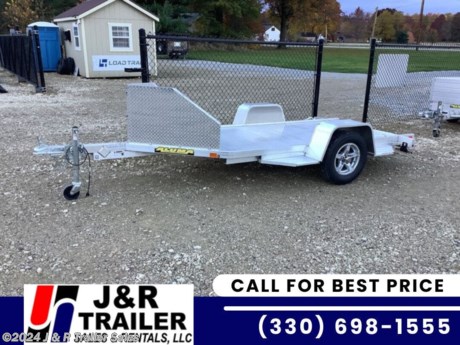&lt;p&gt;&amp;nbsp;2024 Aluma MC10 Motorcycle Trailer&lt;/p&gt;
&lt;p&gt;Standard Features:&lt;/p&gt;
&lt;ul style=&quot;box-sizing: border-box; margin-top: 0px; margin-bottom: 0px; padding-left: 1.5em; color: #232323; font-family: Arial, &#39; Helvetica Neue&#39;, Helvetica, Arial, sans-serif; font-size: 16px; background-color: #e9eaea;&quot;&gt;
&lt;li style=&quot;box-sizing: border-box; padding-bottom: 0.7em;&quot;&gt;Standard Equipment&lt;br&gt;&amp;bull; 2000# Rubber torsion axle - No brakes - Easy lube hubs&lt;br&gt;&amp;bull; ST175/80R13 LRC Radial tires (1360# cap/tire)&lt;br&gt;&amp;bull; Aluminum wheels, 5-4.5 BHP&lt;br&gt;&amp;bull; Aluminum fenders&lt;br&gt;&amp;bull; Extruded aluminum floor&lt;br&gt;&amp;bull; 4) Tie-down loops (2 per side)&lt;br&gt;&amp;bull; Aluminum ramp (45.5&quot; wide x 69.5&quot; long)&lt;br&gt;&amp;bull; Fender steps&lt;br&gt;&amp;bull; Aluminum salt shield / rock guard (24&quot; tall)&lt;br&gt;&amp;bull; Swivel tongue jack, 1200# capacity&lt;br&gt;&amp;bull; 2&#39; Motorcycle bracket&lt;br&gt;&amp;bull; LED Lighting package, safety chains&lt;br&gt;&amp;bull; 2&quot; Coupler&lt;br&gt;&amp;bull; Overall width = 75.5&quot;&lt;br&gt;&amp;bull; Overall length = 172&quot;&lt;/li&gt;
&lt;/ul&gt;
&lt;p&gt;&amp;nbsp;&lt;/p&gt;
&lt;p&gt;&amp;nbsp;&lt;/p&gt;