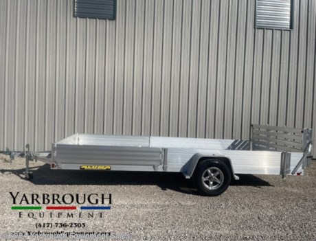 &lt;h3&gt;2023 Aluma Single Heavy Axle Utility 8114-BT-SR&lt;/h3&gt;&lt;p&gt;Aluma&#39;s heavy duty single-axle aluminum utility trailers include tilt beds for easy transfer of cars and show autos, as well as many other flatbed options.&lt;/p&gt;&lt;strong&gt;Features may include:&lt;/strong&gt;&lt;ul&gt;&lt;li&gt;12&quot; Solid front&lt;/li&gt;&lt;/ul&gt;&lt;ul&gt;&lt;li&gt;2) 69&quot;x12&quot; Front side ramps - 12&quot; solid side on balance of trailer&lt;/li&gt;&lt;/ul&gt;&lt;ul&gt;&lt;li&gt;Aluminum bi-fold rear tailgate - 75.5&quot; wide x 59&quot; long&lt;/li&gt;&lt;/ul&gt;&lt;ul&gt;&lt;li&gt;3500 lbs. Rubber torsion axle - No brakes - Easy lube hubs (2990 lbs. GVWR)&lt;/li&gt;&lt;/ul&gt;&lt;ul&gt;&lt;li&gt;ST205/75R14 LRC Aluminum wheels &amp;amp; tires (1760 lbs. cap/tire)&lt;/li&gt;&lt;/ul&gt;&lt;ul&gt;&lt;li&gt;Aluminum fenders&lt;/li&gt;&lt;/ul&gt;&lt;ul&gt;&lt;li&gt;Extruded aluminum floor&lt;/li&gt;&lt;/ul&gt;&lt;ul&gt;&lt;li&gt;A-Framed aluminum tongue, 48&quot; long with 2&quot; coupler&lt;/li&gt;&lt;/ul&gt;&lt;ul&gt;&lt;li&gt;8) Tie down loops on&lt;/li&gt;&lt;/ul&gt;&lt;ul&gt;&lt;li&gt;Swivel tongue jack, 1200 lbs. capacity&lt;/li&gt;&lt;/ul&gt;&lt;ul&gt;&lt;li&gt;LED Lighting package, safety chains&lt;/li&gt;&lt;/ul&gt; http://www.yarbroughequipment.com/--xInventoryDetail?id=12720985