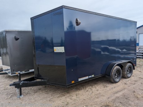 &lt;p&gt;Cargo Express 7x14 tandem axle enclosed trailer&amp;nbsp;&lt;/p&gt;
&lt;p&gt;Indigo blue, black powdercoat trim package&amp;nbsp;&lt;/p&gt;
&lt;p&gt;3500lb tandem leaf spring axles with brakes&amp;nbsp;&lt;/p&gt;
&lt;p&gt;84&quot; interior height, interior dome lights&amp;nbsp;&lt;/p&gt;
&lt;p&gt;Ramp door with spring assist, passenger side door with rv style lock&amp;nbsp;&lt;/p&gt;
&lt;p&gt;Automotive undercoated framework&amp;nbsp;&lt;/p&gt;
&lt;p&gt;4yr limited trailer warranty&amp;nbsp;&lt;/p&gt;
&lt;p&gt;Screw less exterior aluminum skin .030&quot;&amp;nbsp;&lt;/p&gt;
&lt;p&gt;Full 16&quot; o/c crossmember framework&amp;nbsp;&lt;/p&gt;
&lt;p&gt;&amp;nbsp;&lt;/p&gt;
