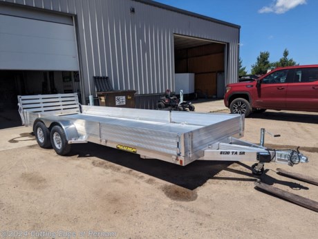 &lt;p&gt;12&quot; Solid front &amp;amp; 2) 69&quot;x12&quot; ramps - 12&quot; solid side on balance of trailer&lt;br&gt;&amp;bull; Aluminum bi-fold rear tailgate - 75.5&quot; wide x 60&quot; long&lt;br&gt;&amp;bull; 2) 3500# Rubber torsion axle (7000# GVWR)&lt;br&gt;&amp;bull; Electric brakes, easy lube hubs&lt;br&gt;&amp;bull; ST205/75R14 LRC Radial tires (1760# cap/tire)&lt;br&gt;&amp;bull; Aluminum wheels&lt;br&gt;&amp;bull; Aluminum removable tear drop fenders&lt;br&gt;&amp;bull; Extruded aluminum floor&lt;br&gt;&amp;bull; A-Framed aluminum tongue, 48&quot; long with 2 5/16&quot; coupler&lt;br&gt;&amp;bull; 10) Tie down loops on 8116-18-20 / 12) Tie down loops on 8122&lt;br&gt;&amp;bull; Swivel tongue jack, 1200# capacity&lt;br&gt;&amp;bull; 2) Rear stabilizer legs (1 per side)&lt;br&gt;&amp;bull; LED Lighting package, safety chains&lt;br&gt;&amp;bull; Overall width = 101.5&quot;&lt;/p&gt;