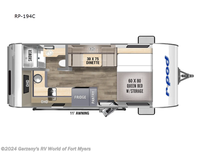 2024 Forest River R Pod RP-194C - New Travel Trailer For Sale by Gerzeny